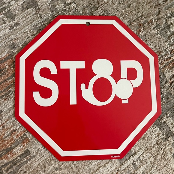 Disney Parks Rare Mickey Mouse Stop Sign - Picture 1 of 2